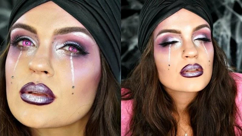 Glam αποκριάτικο μακιγιάζ για μάντισσα