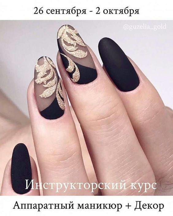 μαύρα ματ νύχια 2018