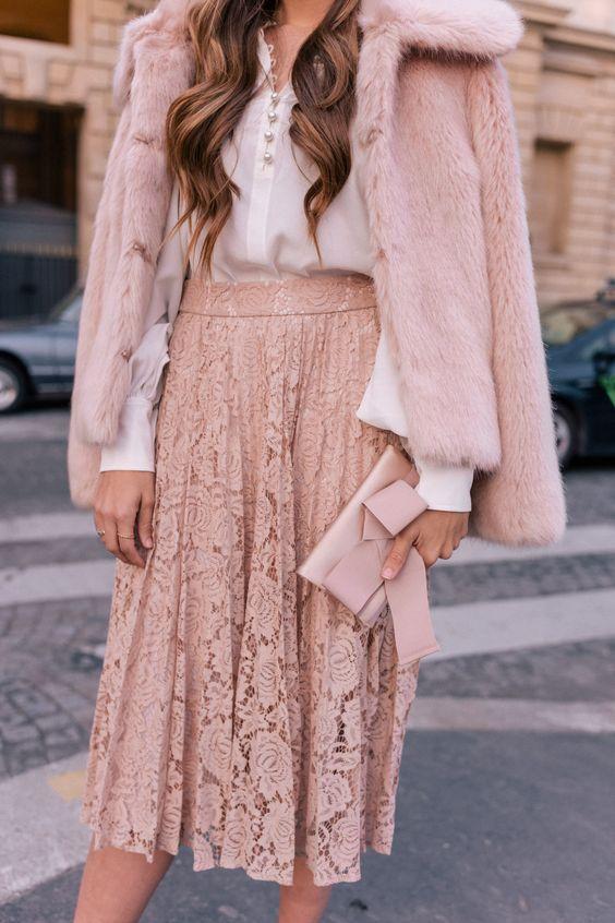 Ροζ παστέλ outfits χειμώνας