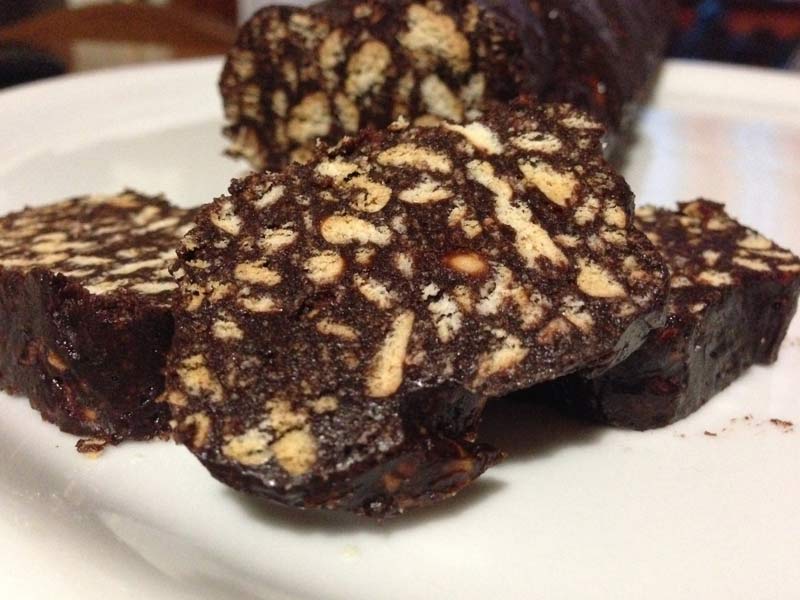 σαλάμι σοκολάτα