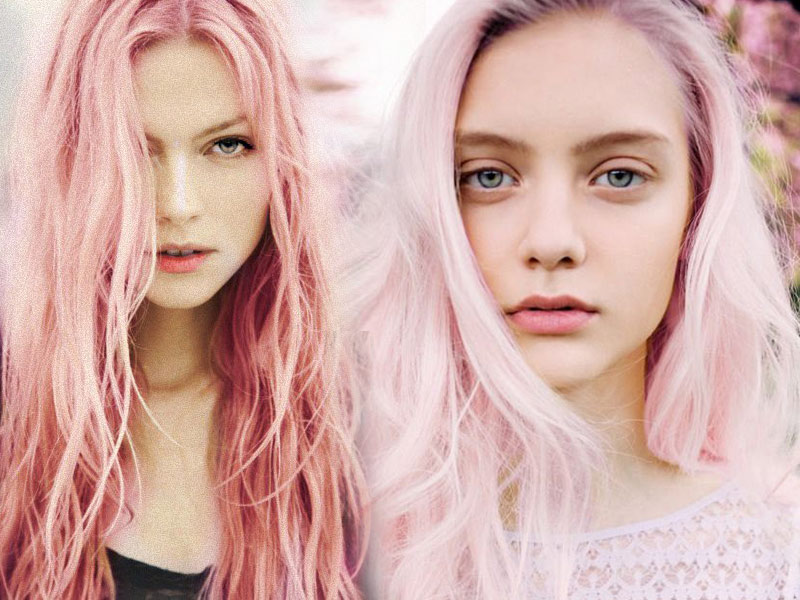 ροζ βαφή μαλλιών