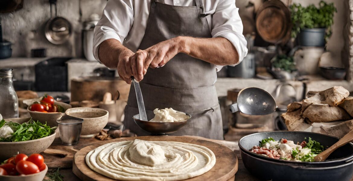 Η εικόνα αυτή απεικονίζει με εξαιρετικό τρόπο μια ποικιλία από τα ωραιότερα ελληνικά φαγητά.